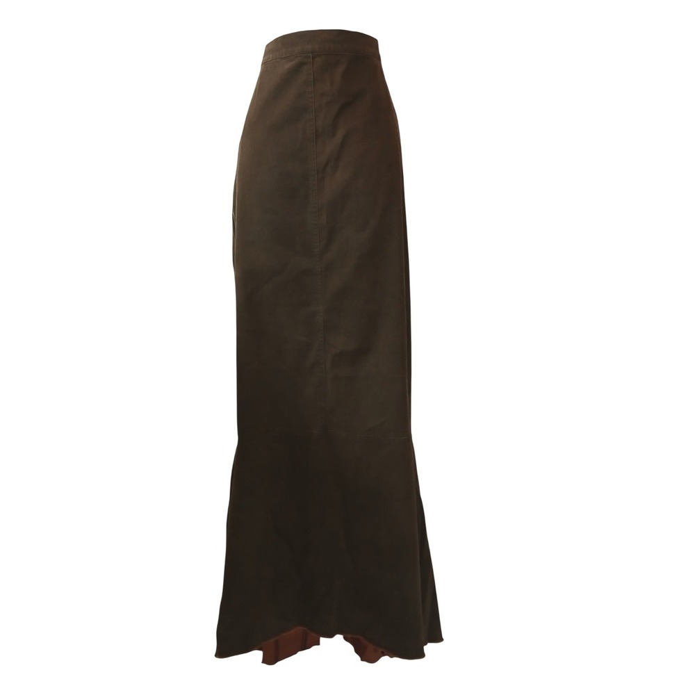 Vintage 90s Y2K Peruvian Connection Flounce Hem Trumpet Maxi Skirt USA 14 Long